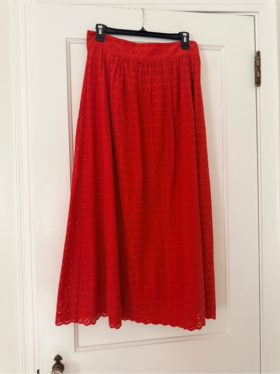 Sezane Dresses & Skirts - Sezane Siloe Red Midi Skirt - size 6 - EUC
